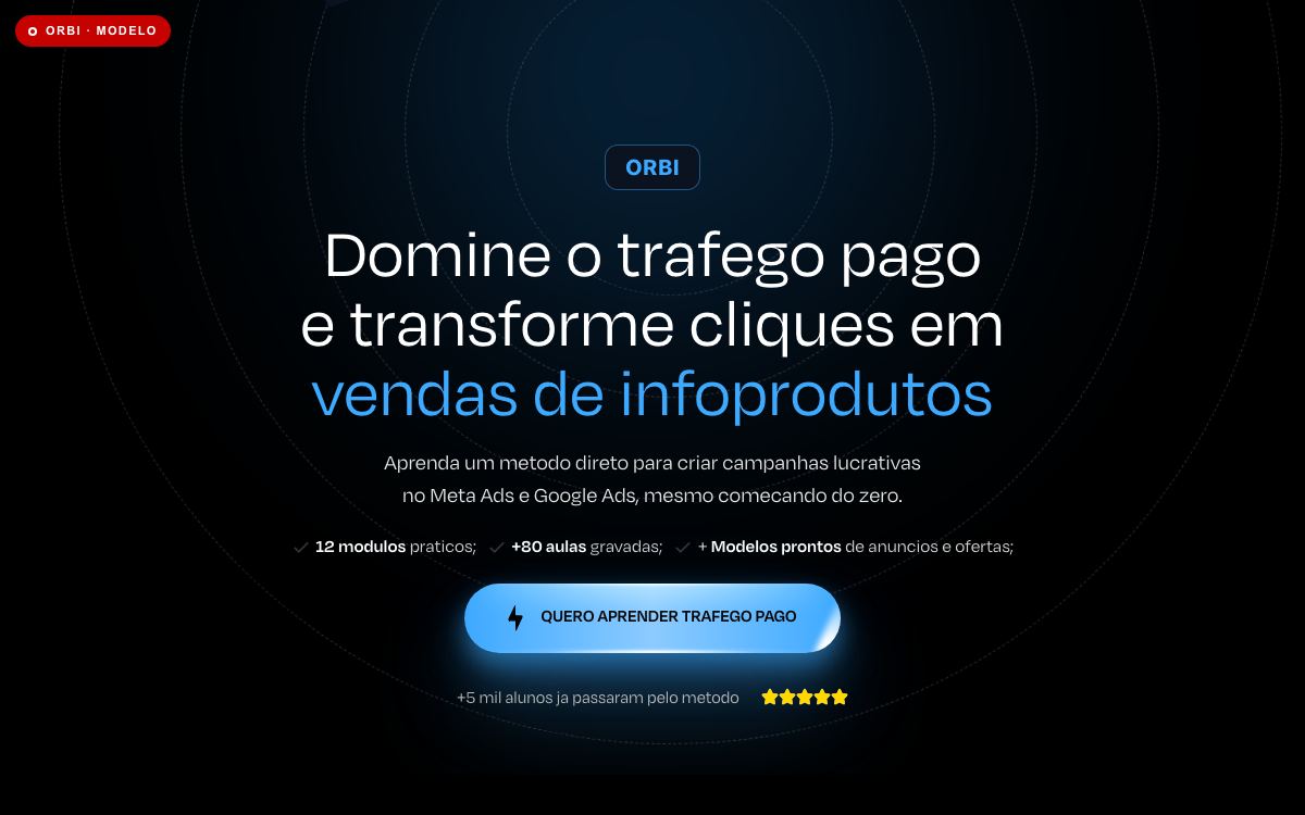 Prévia original do Modelo 01 — Tráfego e leads