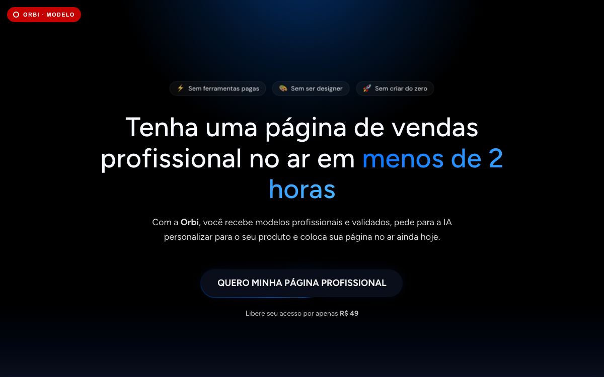 Prévia original do Modelo 02 — Página de vendas