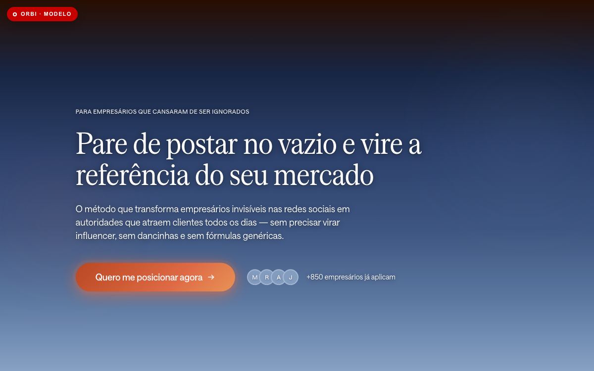 Prévia original do Modelo 03 — Posicionamento