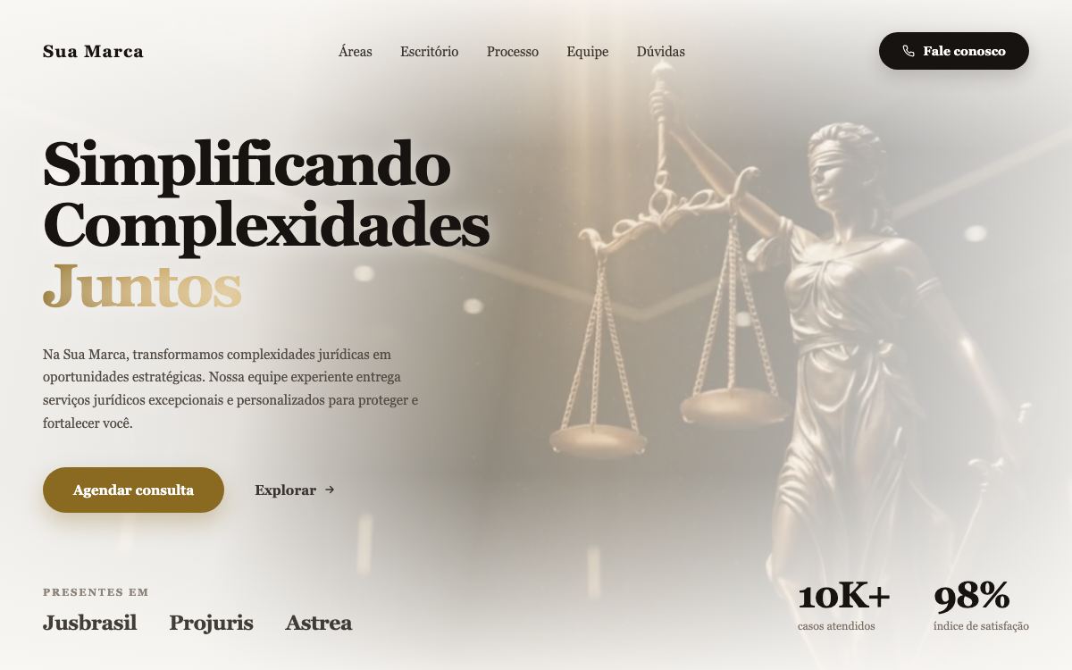 Prévia original do site de Advocacia